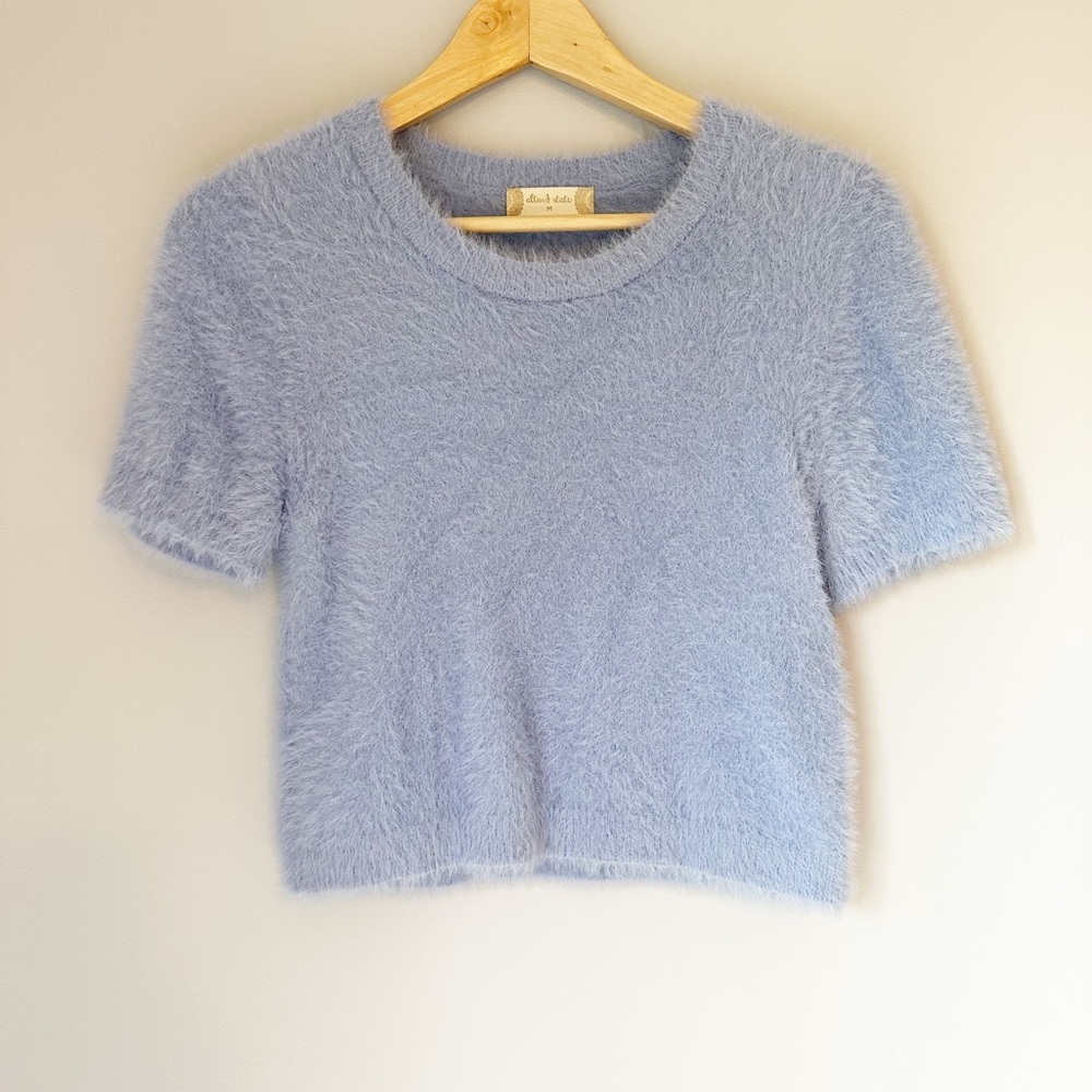 🌿Alter’d State Short Sleeve Sweater Crop Top
